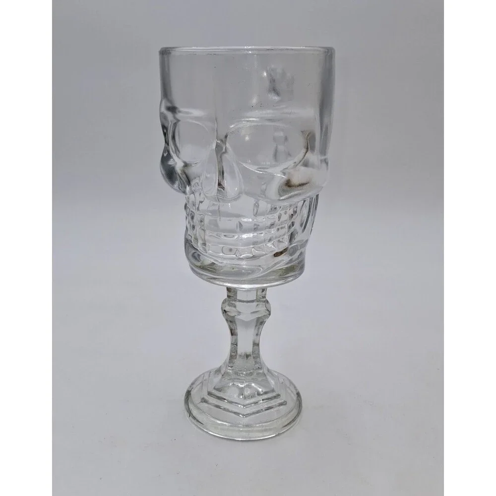 Artland Skull Glass Pirate's Goblet Mug 17 oz Beverage Mug Spooky Theme